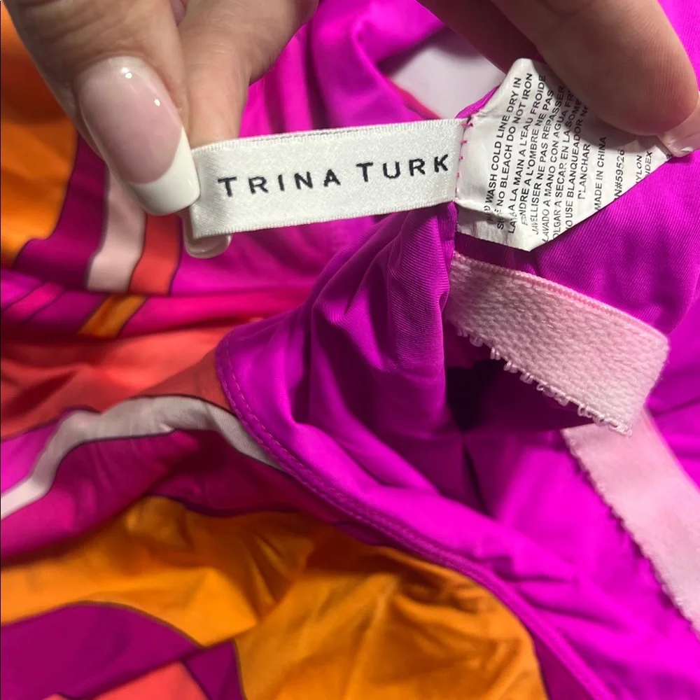 Trina Turk one piece swimsuit size 8 - Picture 3 of 9
